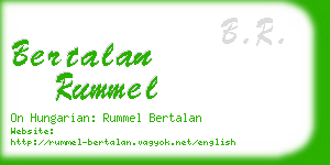 bertalan rummel business card